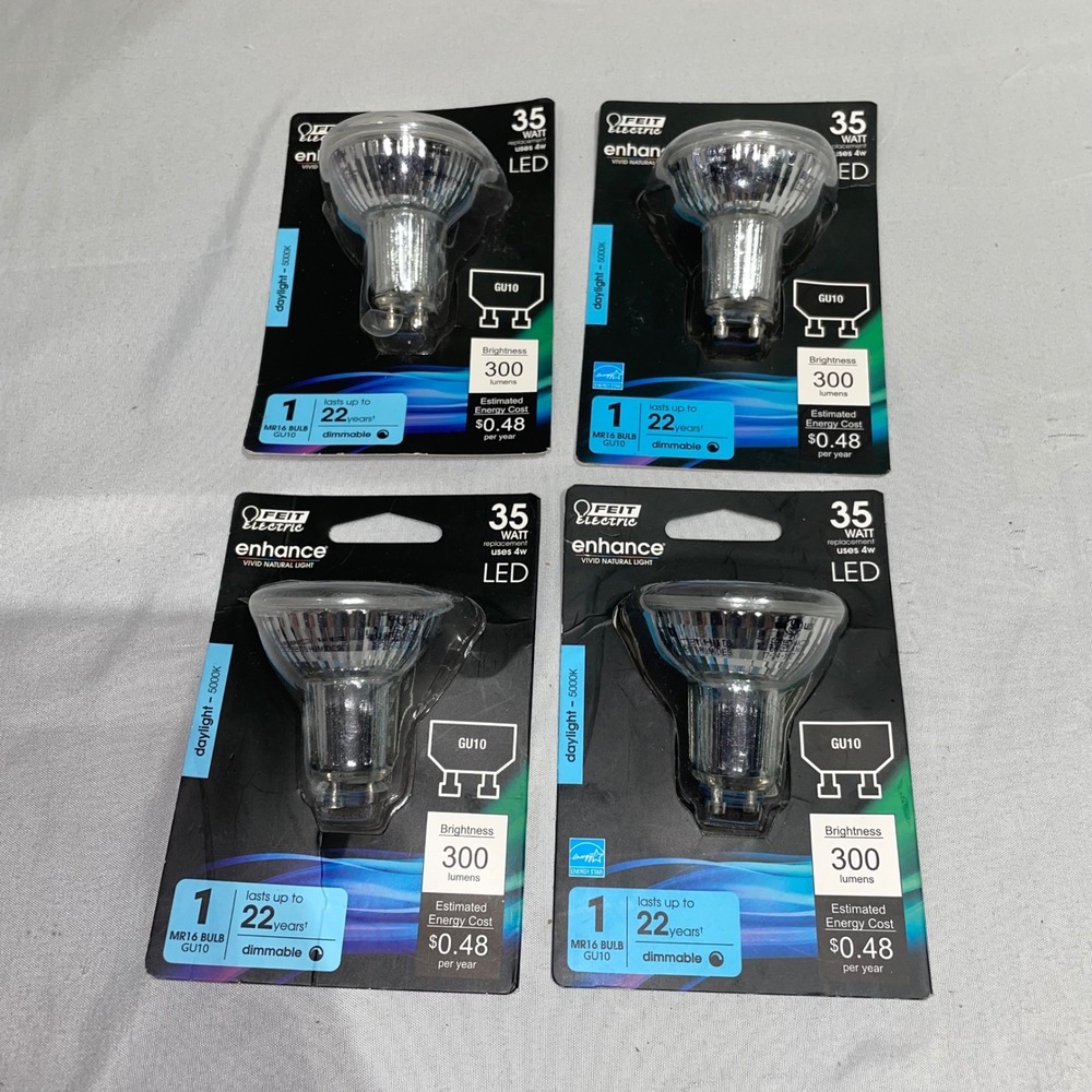 Feit Electric Enhance 35W Replacement LED GU10 5000K Daylight Dimmable 4 Pack